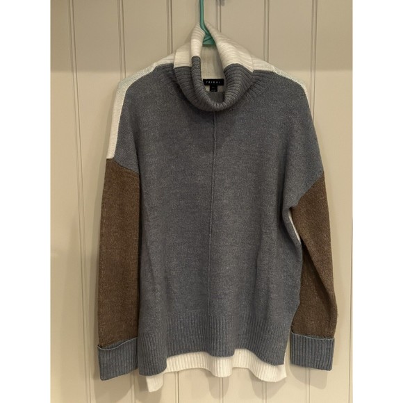 Tribal Color Block Turtleneck Oversized Sweater‎ Size XS - Picture 1 of 8